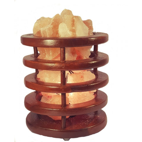 Wooden Tower Himalayan Salt Lamp