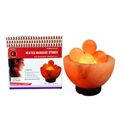 Fire Bowl Salt Lamp Medium - Massage Stones