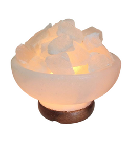 Fire Bowl Salt Lamp Medium White