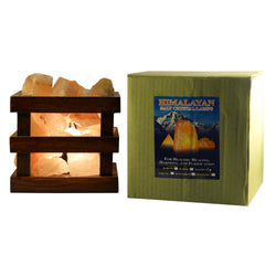 Wooden Box Himalayan Salt Lamp