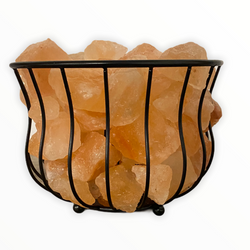 Wrought Iron Bowl Salt Lamp
