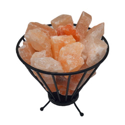 Wrought Iron Vase Salt Lamp