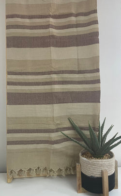 Cream Maroon and Beige King Size Kerala