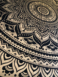 Queen Size Black & Gold Metallic Mandala