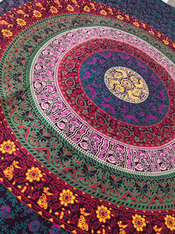 Twin Size Purple & Plum Medallion Mandala