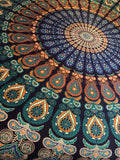 Queen Size Turquoise Hippie Mandala